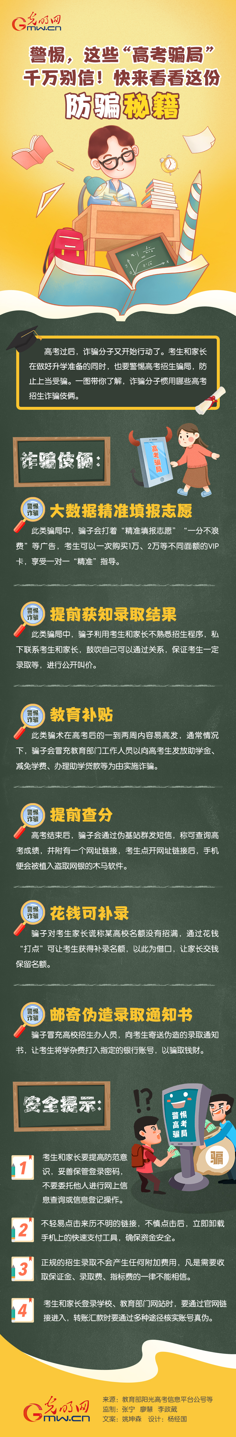 圖解丨這些“高考騙局”千萬別信！快來看看這份防騙秘籍