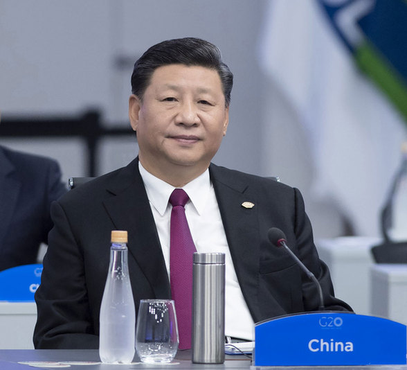當?shù)貢r間11月30日，二十國集團領導人第十三次峰會在阿根廷布宜諾斯艾利斯舉行。國家主席習近平出席第一階段會議并發(fā)表題為《登高望遠，牢牢把握世界經(jīng)濟正確方向》的重要講話。 新華社記者 李濤 攝